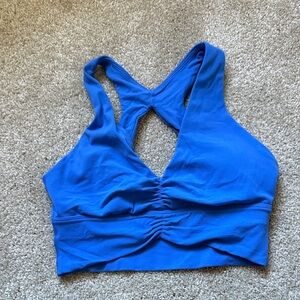 Blue Racerback Sports Bra
